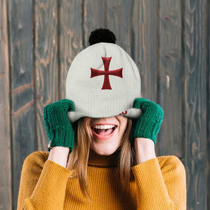 Knights Templar Cross - Personalized Christian Beanie Hat