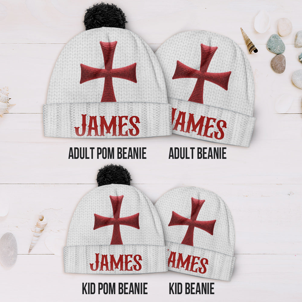 Knights Templar Cross - Personalized Christian Beanie Hat