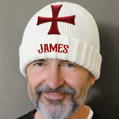 Knights Templar Cross - Personalized Christian Beanie Hat