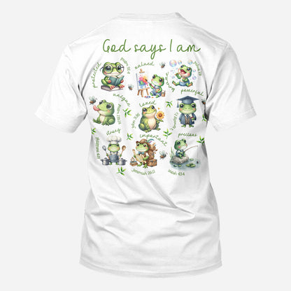God Says I Am - Personalized Frog All Over Shirt