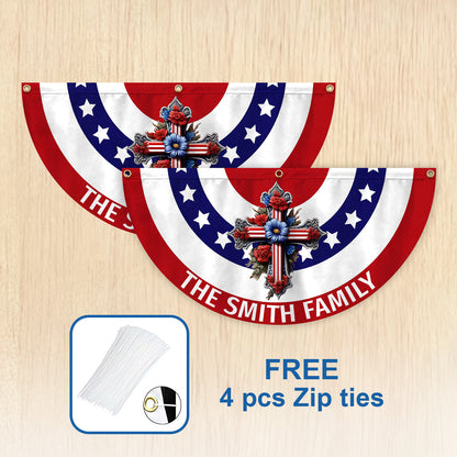 Holy Family - Personalized Christian Pleated Fan Flag