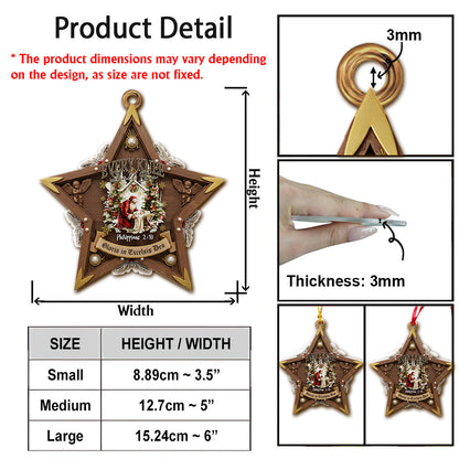 Sacred Christmas Star Ornament - Faith-Inspired Intricate Nativity Art - Personalized Christian Ornament