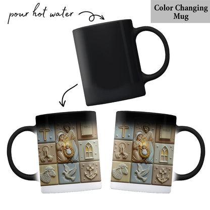 Holy Night Faith Hope Love - Personalized Christian Mug