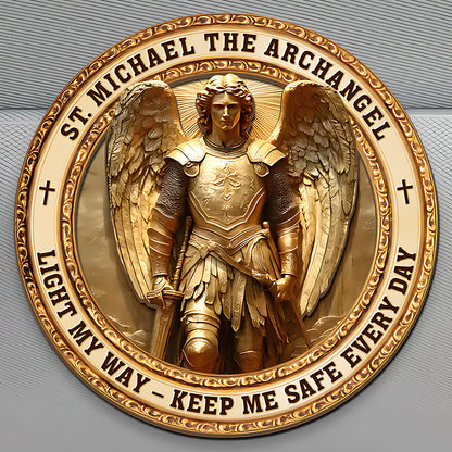 Archangel Michael Heaven’s Guardian - Christian Shaped Car Visor Clip