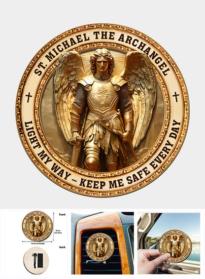 Archangel Michael Heaven’s Guardian - Christian Shaped Car Visor Clip