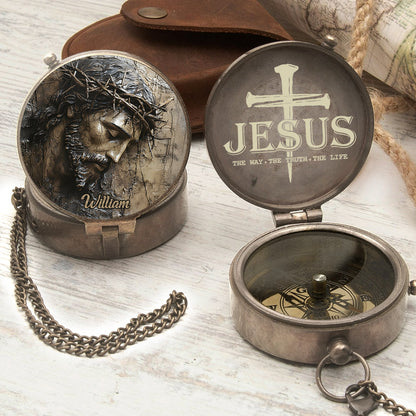 Faith Hope Love - Personalized Christian Compass