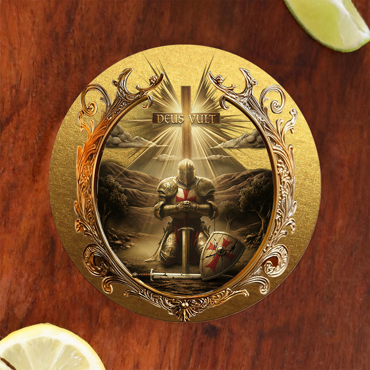 Deus vult - Personalized Christian Whiskey Glass