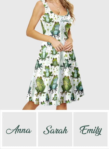 Love Frogs - Personalized Frog Sleeveless Dress