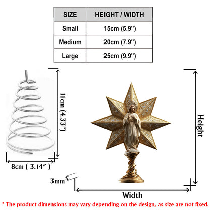 Star Of Bethlehem - Personalized Christian LED Light Tree Topper