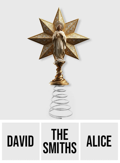 Star Of Bethlehem - Personalized Christian LED Light Tree Topper