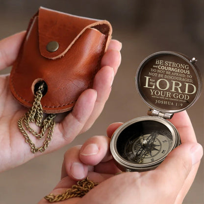 Men's American - Patriotic Bible Verse - Personalized Christian Compass