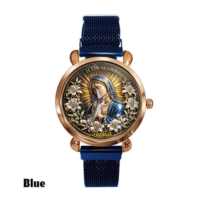 Hail Mary - Personalized Christian Women Hand Watch