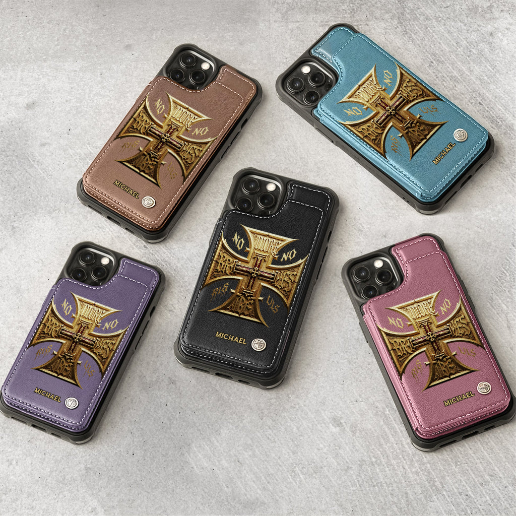 Medieval Cross Detailed Gothic Style - Personalized Christian Wallet Phone Case