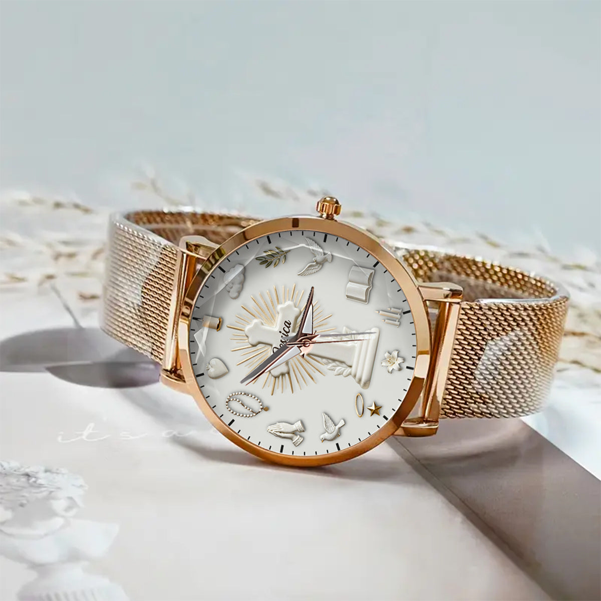 Faith Over Fear - Personalized Christian Women Hand Watch