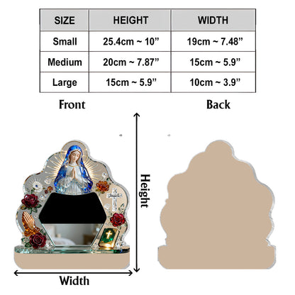 Sacred Heart - Personalized Christian Desk Mirror