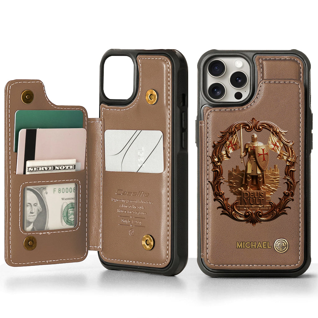 Deus vult - Personalized Christian Wallet Phone Case