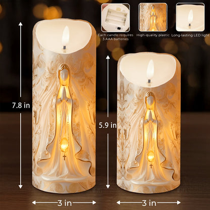 Our Lady - Personalized Christian Flameless Candle