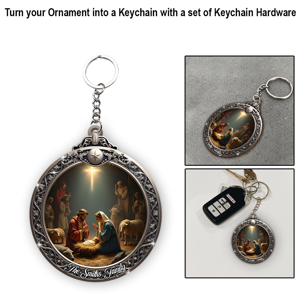 Nativity of Jesus - Personalized Christian Ornament