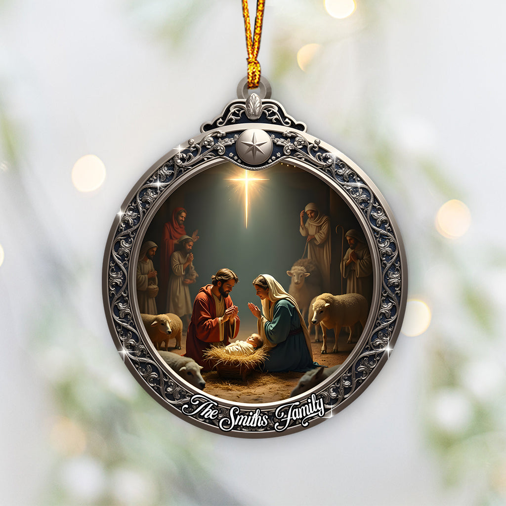 Nativity of Jesus - Personalized Christian Ornament
