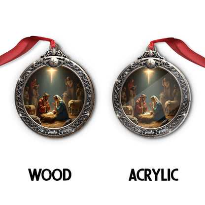 Nativity of Jesus - Personalized Christian Ornament