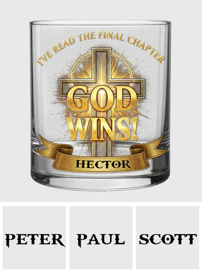 God Wins - Personalized Christian Whiskey Glass