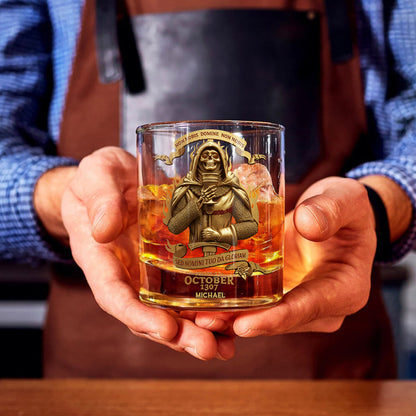 Non nobis Domine, non nobis, sed nomini tuo da gloriam - Personalized Christian Whiskey Glass