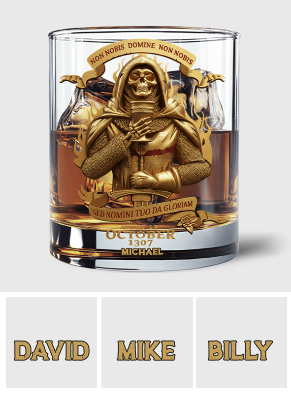 Non nobis Domine, non nobis, sed nomini tuo da gloriam - Personalized Christian Whiskey Glass