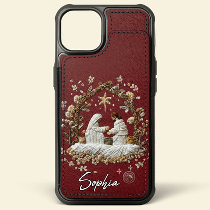Jesus Love You Faith - Personalized Christian Fully Printed Wallet Phone Case