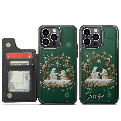 Jesus Love You Faith - Personalized Christian Fully Printed Wallet Phone Case