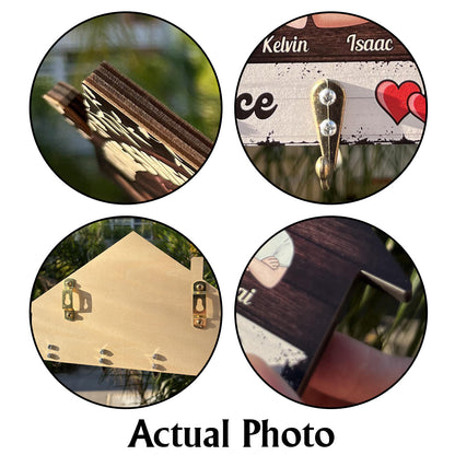 Custom From Any Photo God Bless This Home - Personalized Christian Custom Shaped Hanging Rack