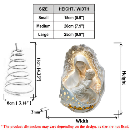 Mother Of God - Personalized Christian LED Light Tree Topper