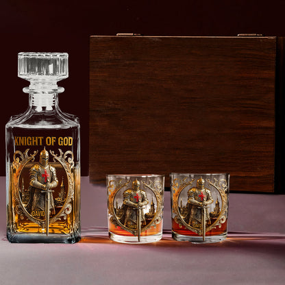 Knight Of God - Personalized Christian Whiskey Glass