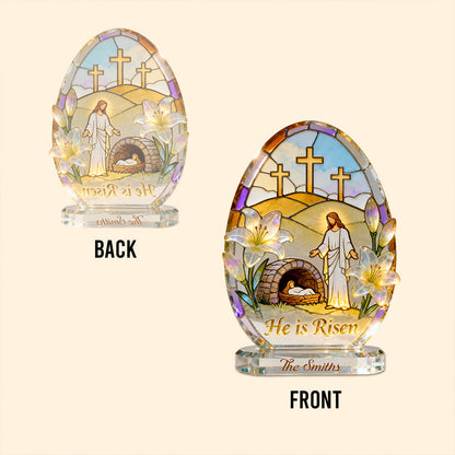 He Is Risen - Personalized Christian Custom Shaped Acrylic Plaque