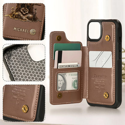 Christmas Sacred Crucifixion Sculpture - Personalized Christian Wallet Phone Case