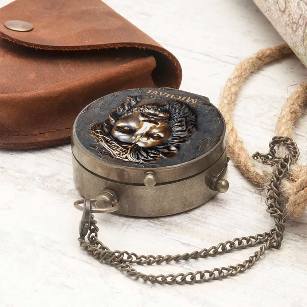 The Lion Of Judah - Personalized Christian Compass