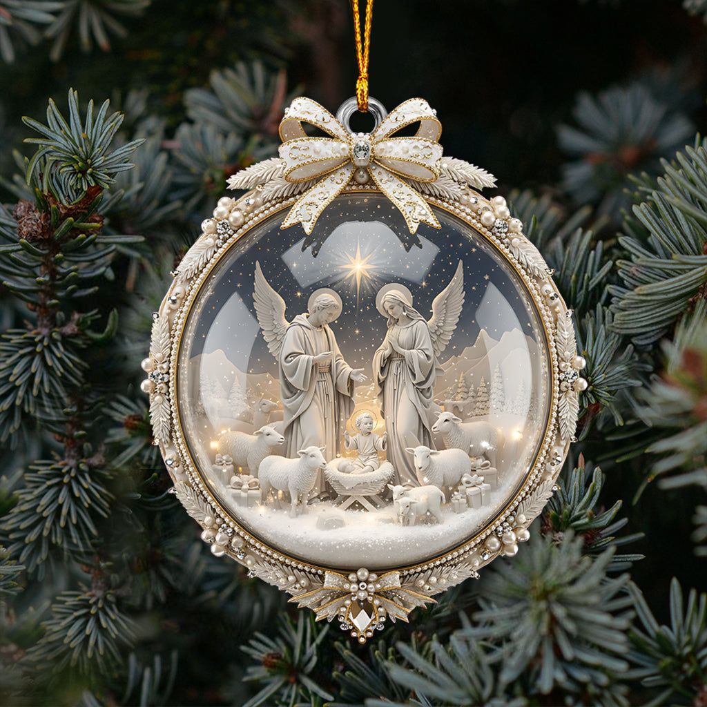 Nativity Christmas Ornament - Personalized Christian Ornament