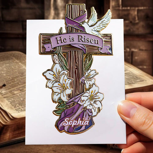 Vintage And Elegant Jesus Cross - Personalized Christian Pin