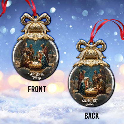 Holy Family Nativit - Personalized Christian Ornament