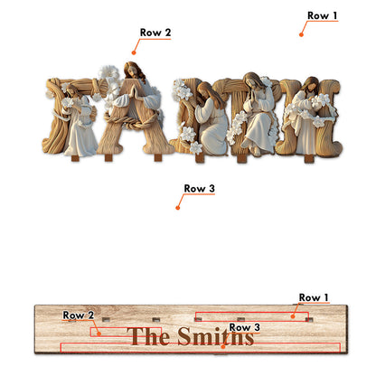 Holy Family - Personalized Christian 1 Layered Big Freestanding