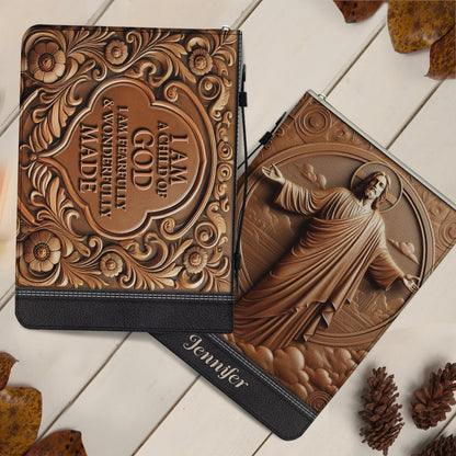 I'm A Child Of God - Personalized Christian Leather Bible Cover Bag