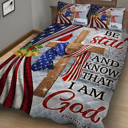 Be Still - Personalized Christian Quilt Set