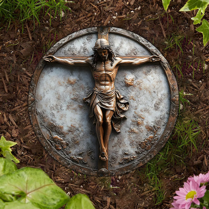 Begins With Christ - Christian Round Shaped Stone