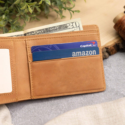 Man Of Faith - Personalized Christian Leather Wallet