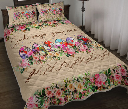 God Says You Are Breast Cancer Awareness  Quilt Set 0622