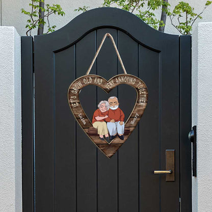 God Blessed The Broken Road - Personalized Couple Wood Sign
