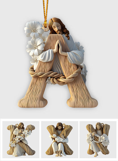 Holly Letter Ornament - Personalized Christian Ornament