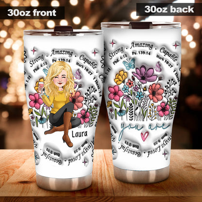 God Says You Are Faith Bible Verse - Personalized Tumbler