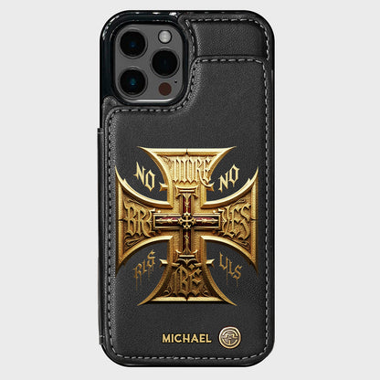 Medieval Cross Detailed Gothic Style - Personalized Christian Wallet Phone Case