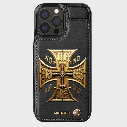 Medieval Cross Detailed Gothic Style - Personalized Christian Wallet Phone Case