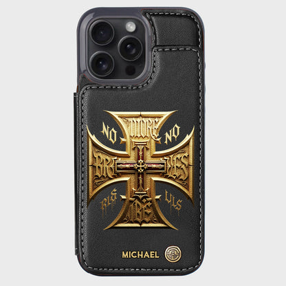 Medieval Cross Detailed Gothic Style - Personalized Christian Wallet Phone Case